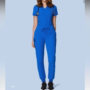 Mandala royal blue scrubs set